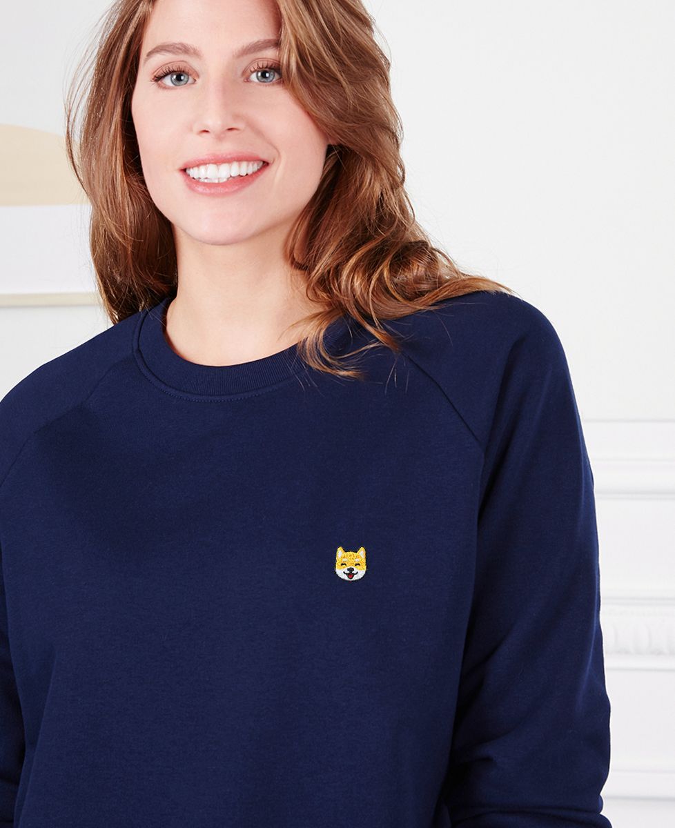 Dames sweatshirt Shiba (geborduurd) - Dieren