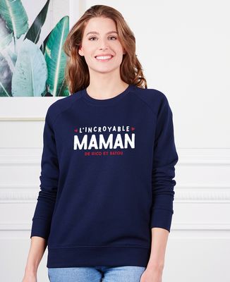 Sweatshirt femme L'incroyable maman personnalisé - Cadeaux Maman, Cadeaux Mamie, Future Maman