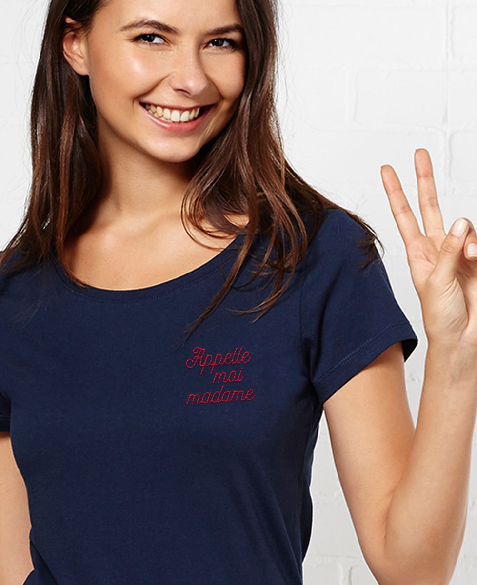 T-Shirt femme Appelle-moi Madame brodé