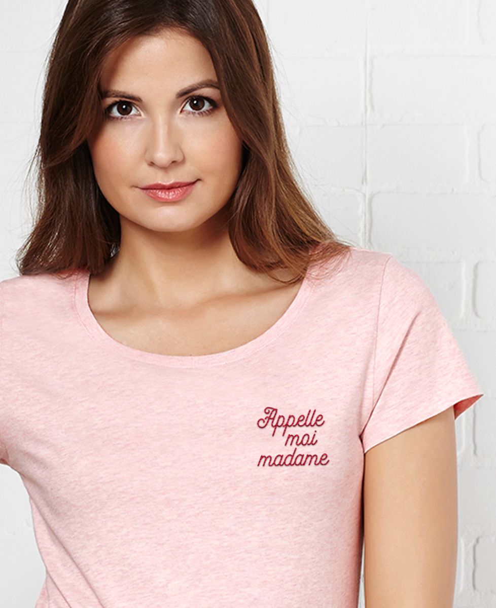 T-Shirt femme Appelle-moi Madame brodé