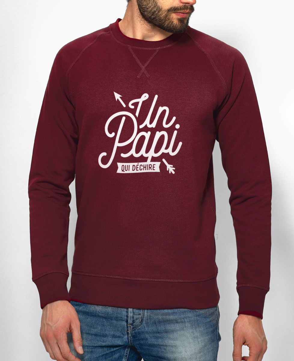 Sweatshirt homme Un papi qui déchire