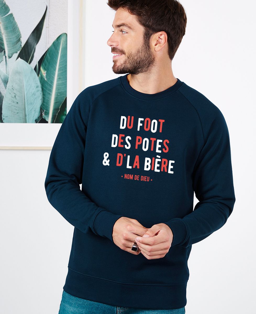 Sweatshirt homme Du foot des potes & d'la bière