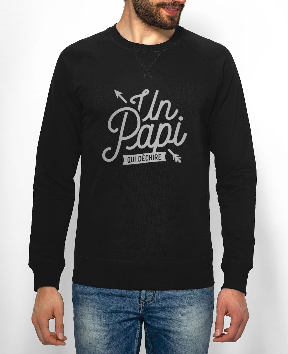 Sweatshirt homme Un papi qui déchire