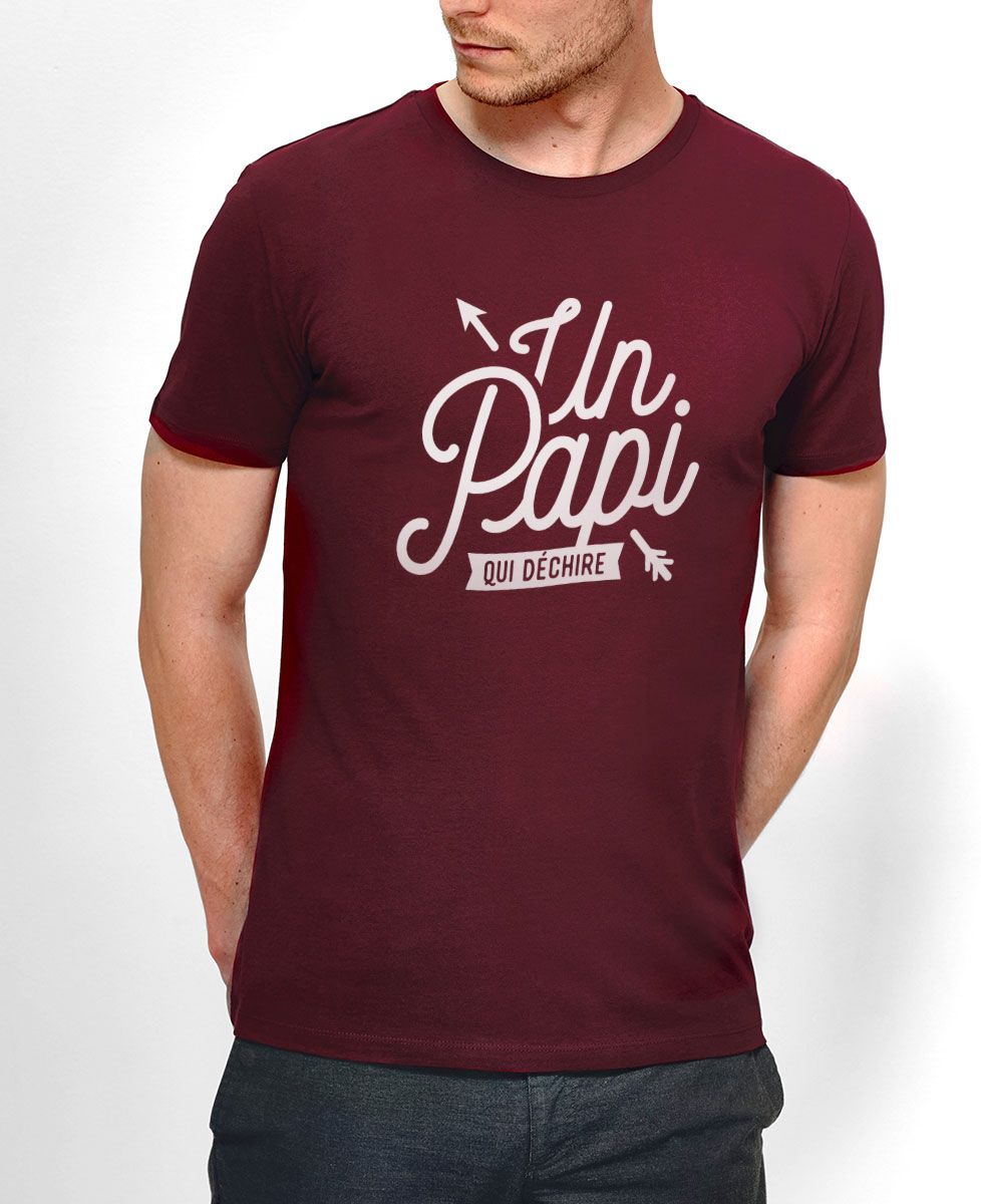 T-Shirt homme Un papi qui déchire