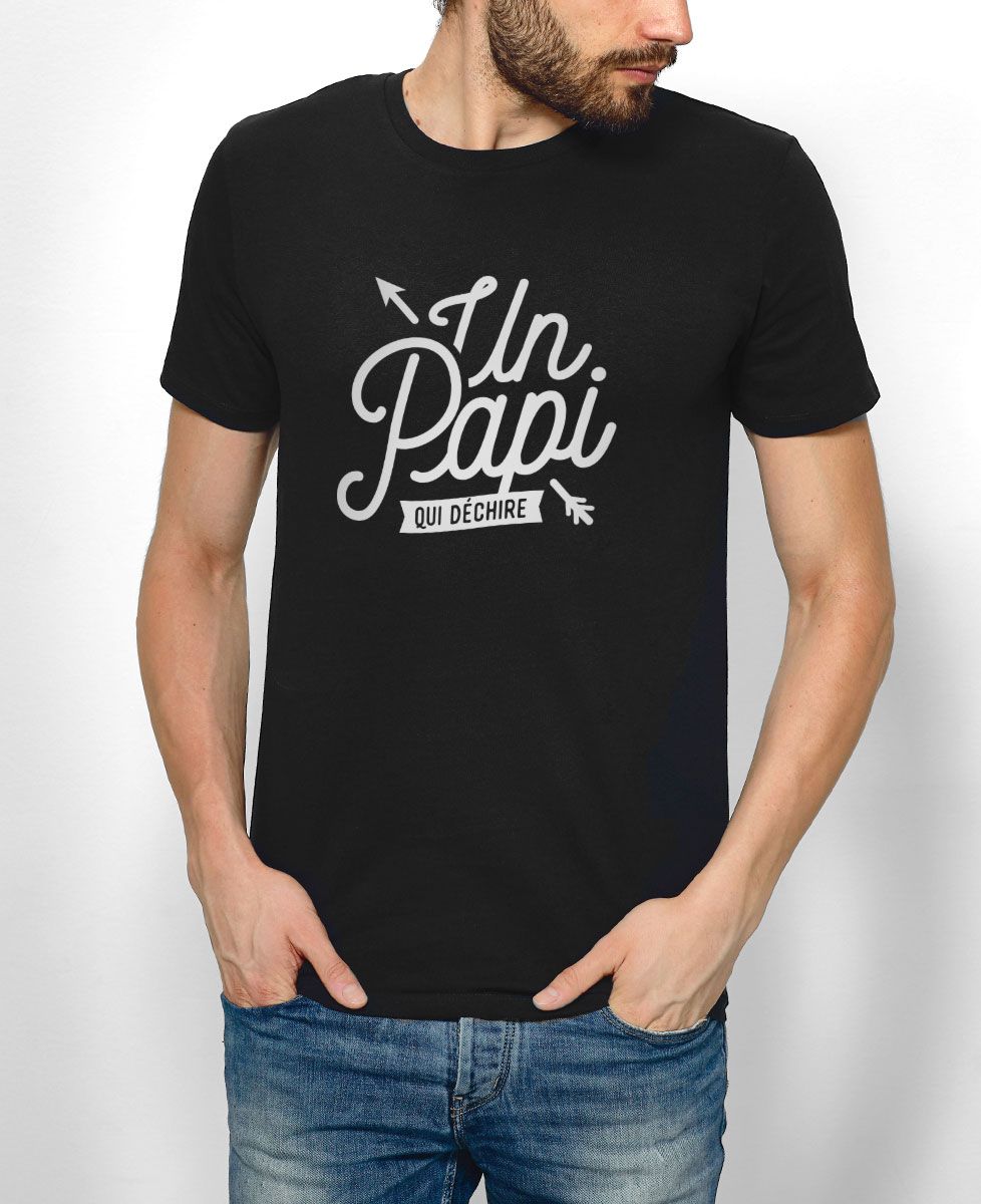 T-shirt homme Un papi qui déchire