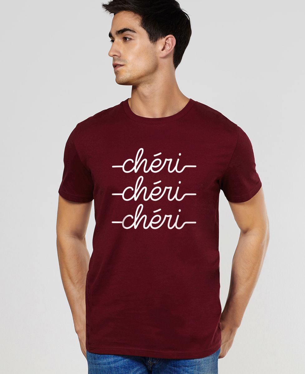 T-shirt homme Chéri chéri chéri - Cadeaux Couple