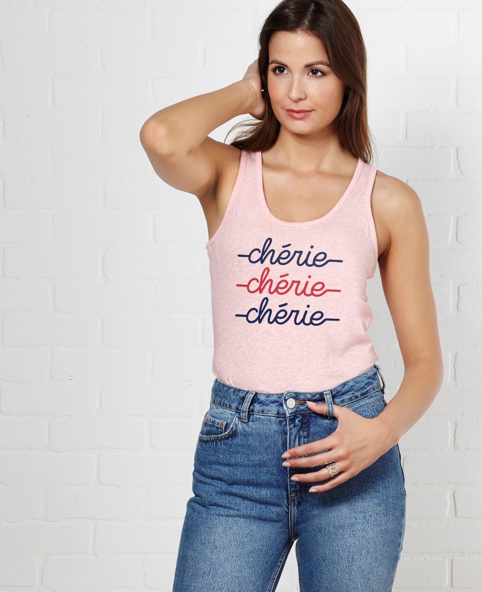 Débardeur femme Chérie chérie chérie