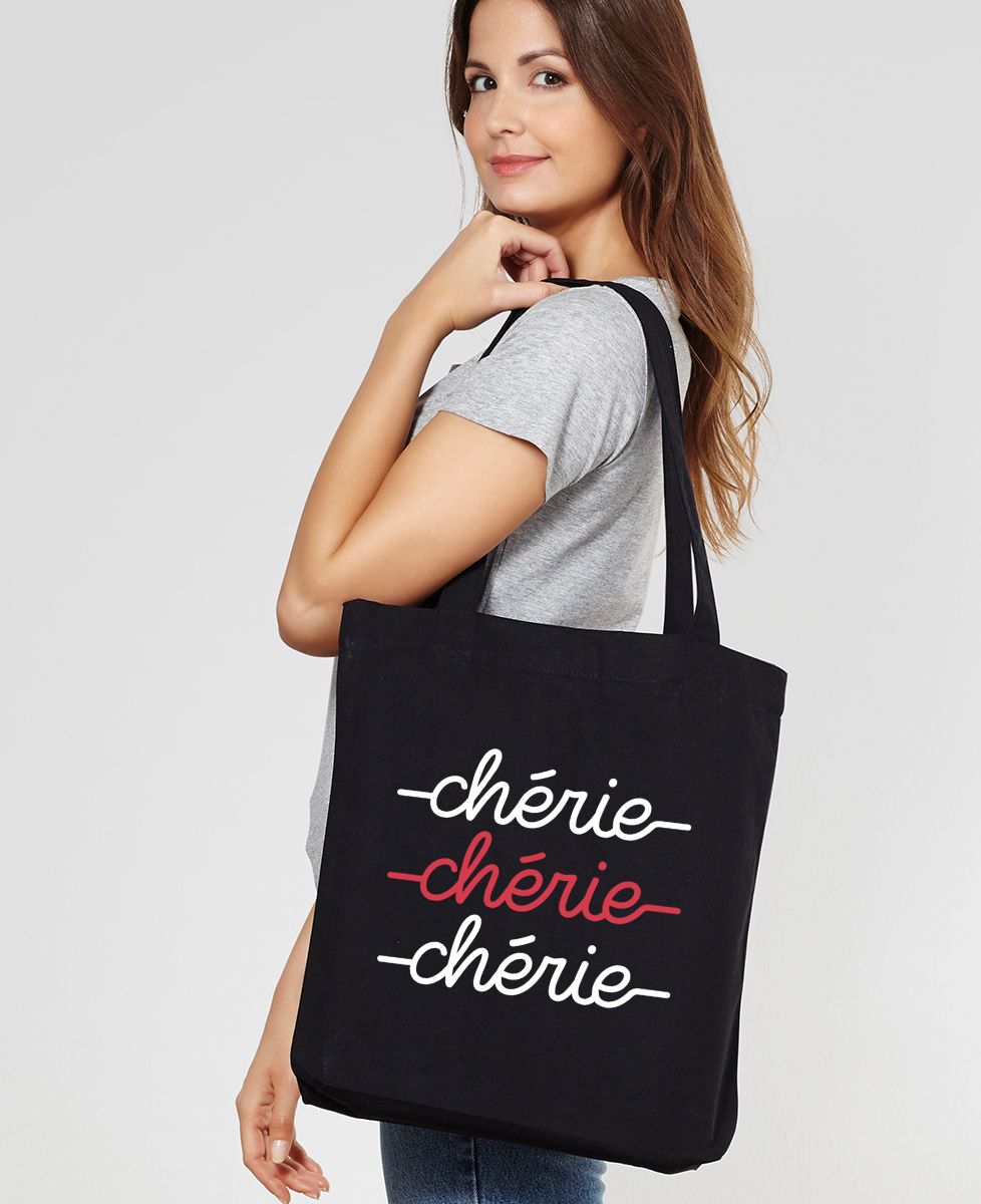 Tote bag Chérie chérie chérie