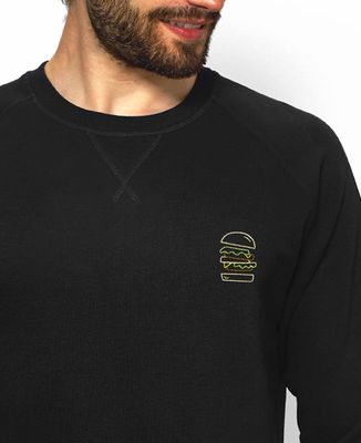 Sweatshirt homme Burger brodé