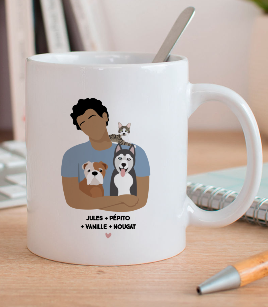 Mug Mes animaux personnalisé