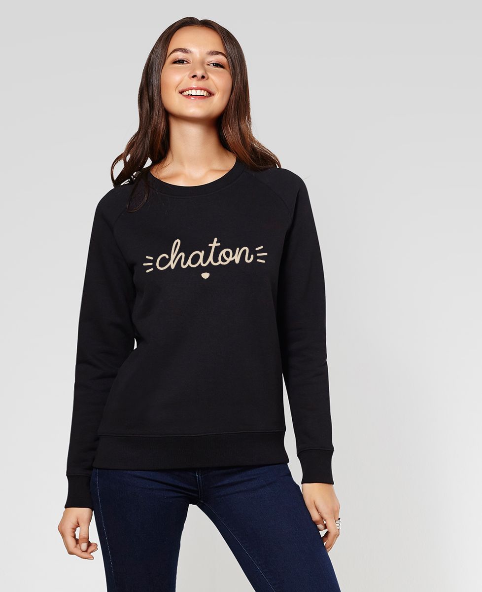 Sweatshirt femme Chaton