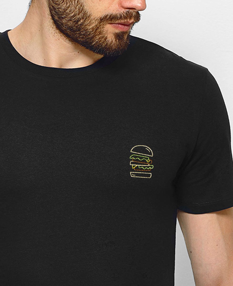 T-Shirt homme Burger brodé