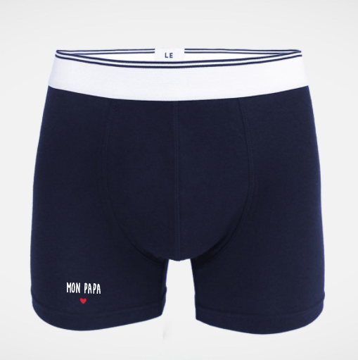Boxer Petit coeur brodé personnalisé