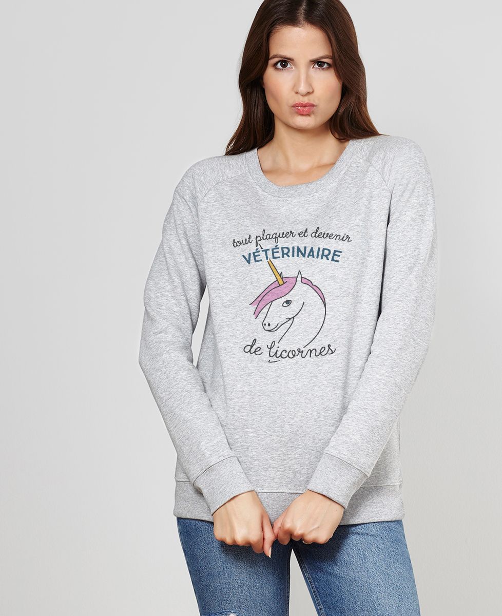 Sweatshirt femme Vétérinaire de licornes