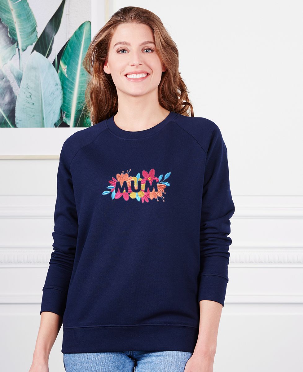 Women's sweatshirt Mum Fleuri - Mom's gifts, Mom/Dad-to-be
