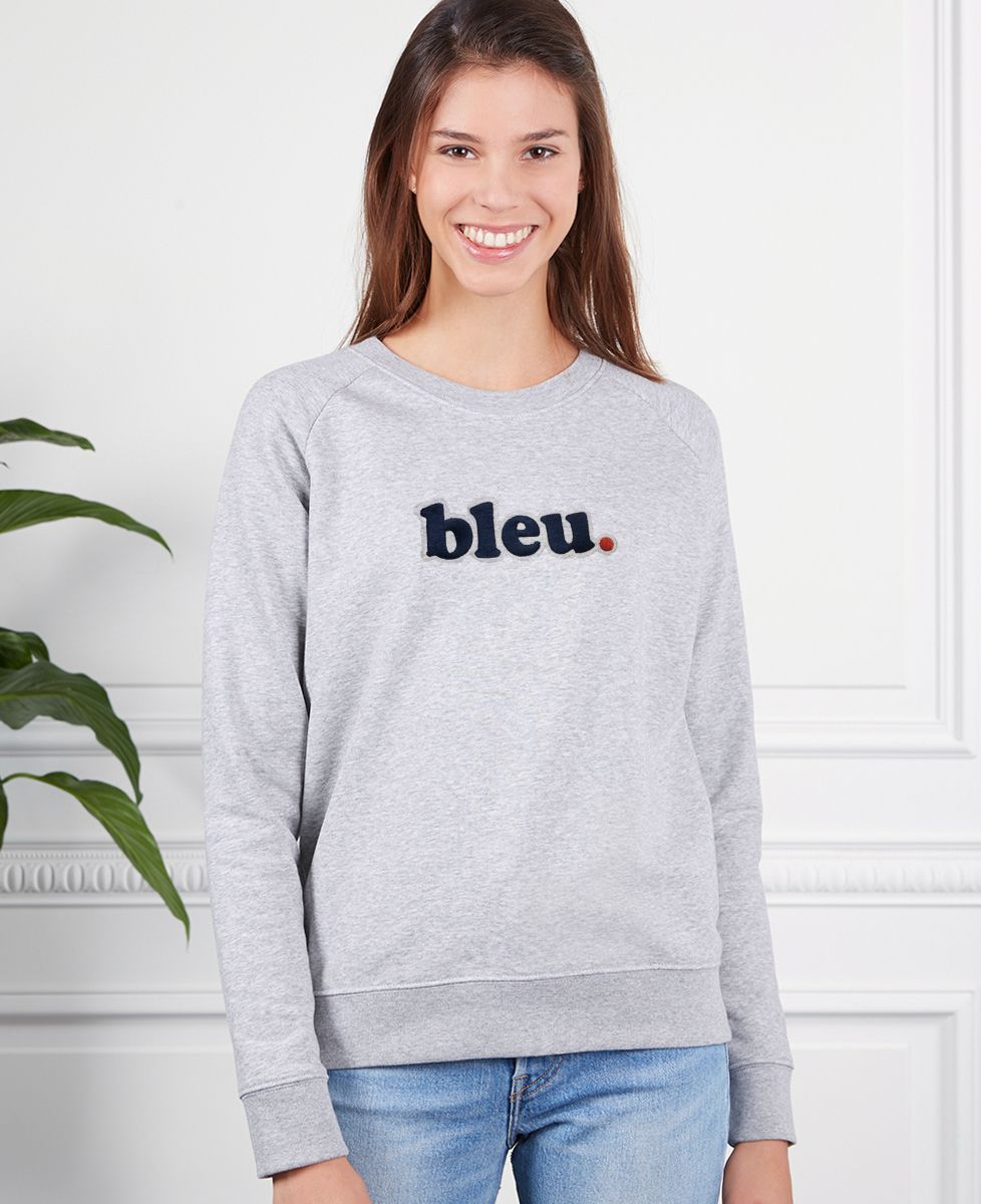 Sweatshirt femme Bleu (grosse broderie)
