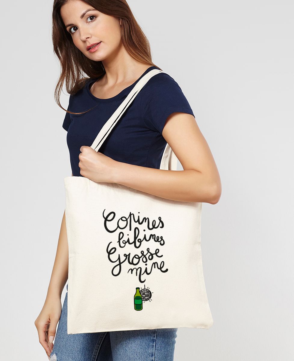 Tote bag Copines, bibines, grosses mines