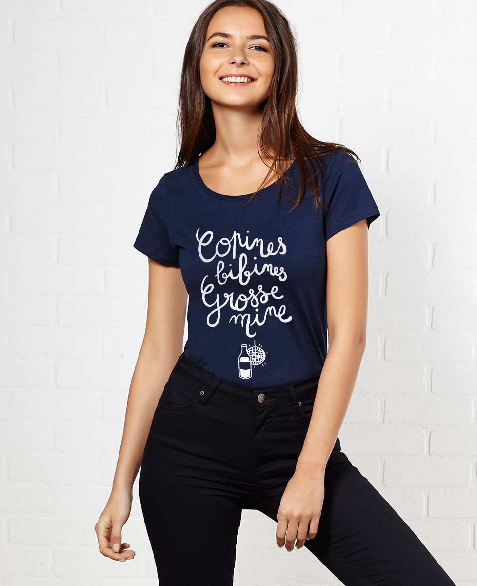 T-Shirt femme Copines, bibines, grosses mines