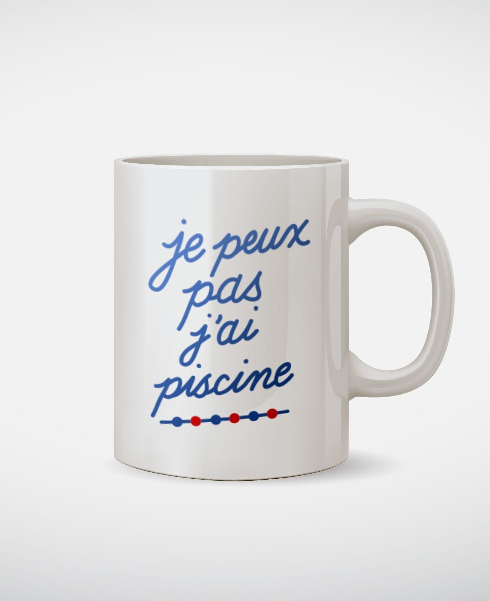 Mug Je peux pas j'ai piscine - Sport