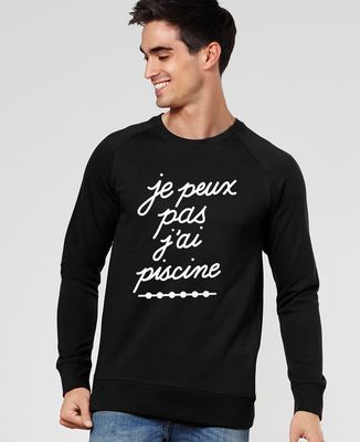 Sweatshirt homme Je peux pas j'ai piscine