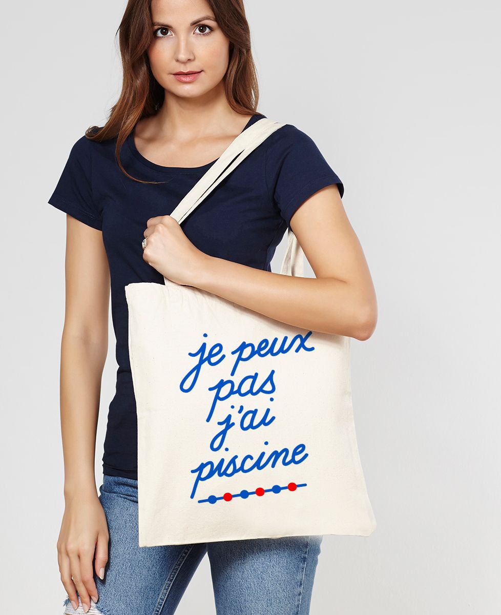 Tote bag Je peux pas j'ai piscine - Sport