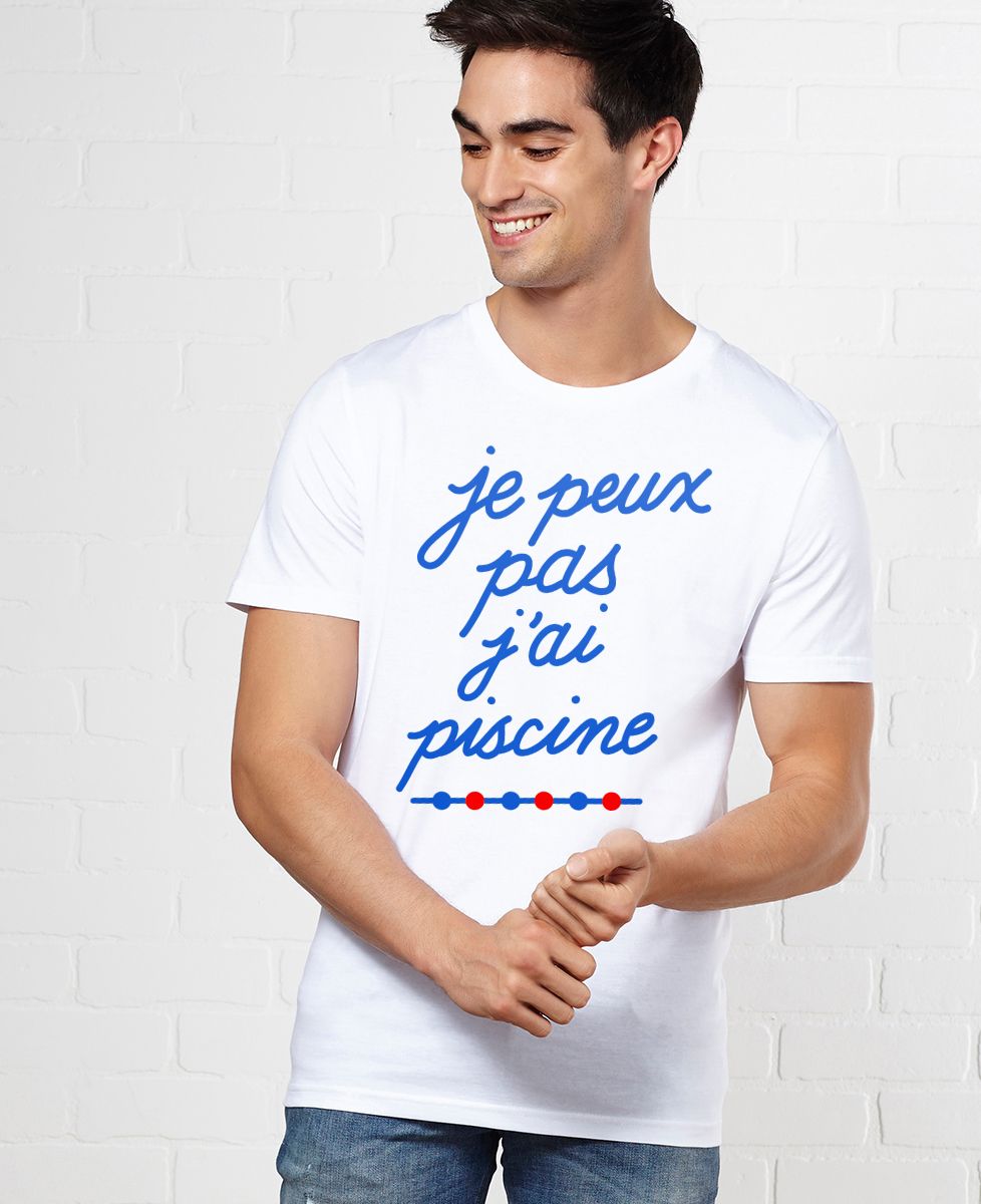 T-shirt homme Je peux pas j'ai piscine - Sport