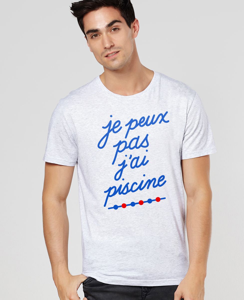 T-Shirt homme Je peux pas j'ai piscine