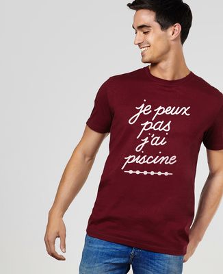 T-Shirt homme Je peux pas j'ai piscine