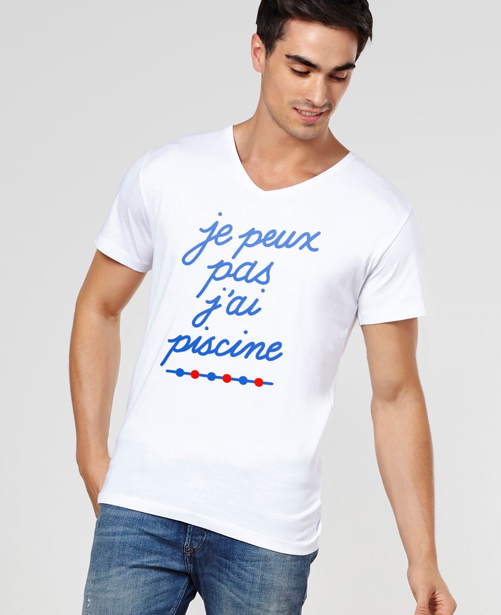 T-Shirt homme Je peux pas j'ai piscine