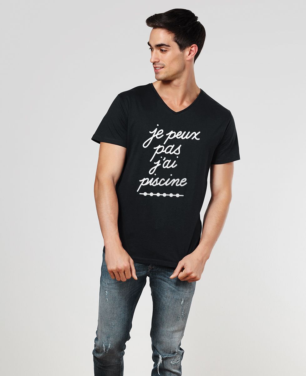 T-Shirt homme Je peux pas j'ai piscine