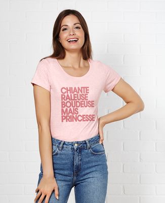 T-Shirt femme Chiante râleuse boudeuse mais princesse