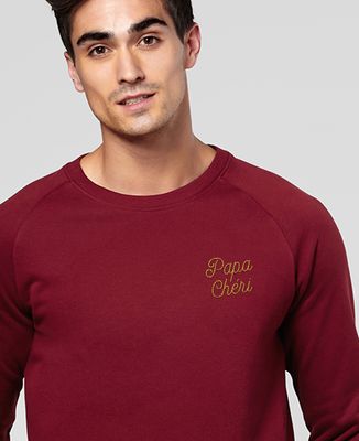 Sweatshirt homme Papa chéri brodé
