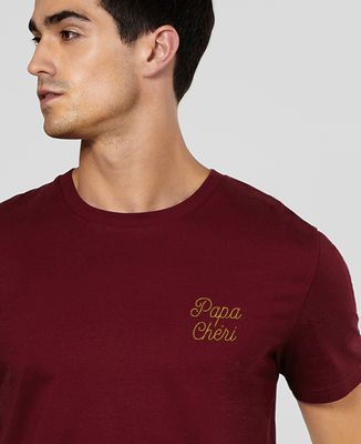 T-Shirt homme Papa chéri brodé