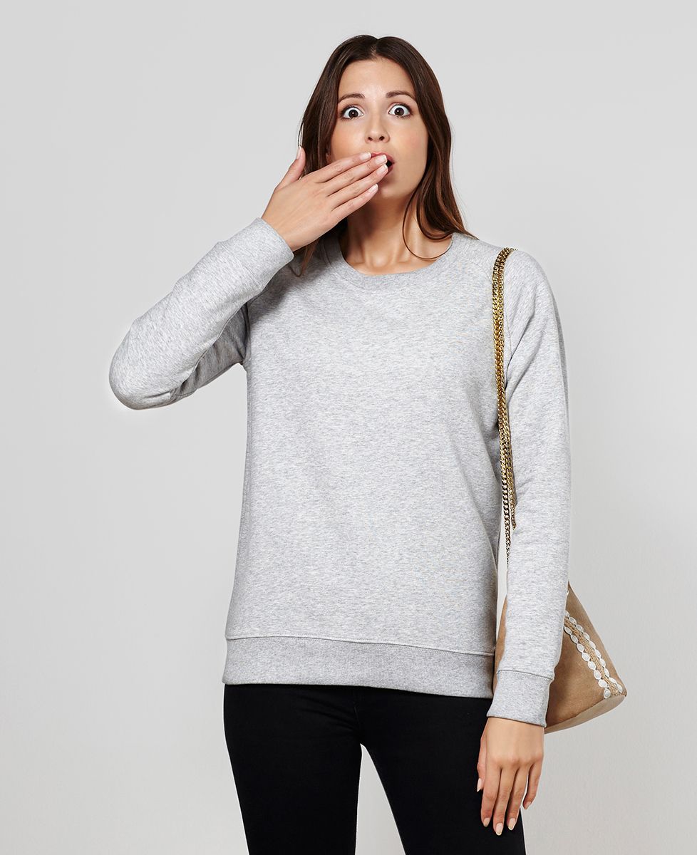 Sweatshirt femme Message imprimé personnalisé - Manuscrit