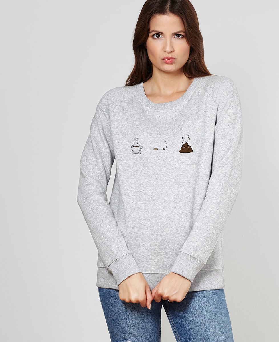 Sweatshirt femme Café clope caca