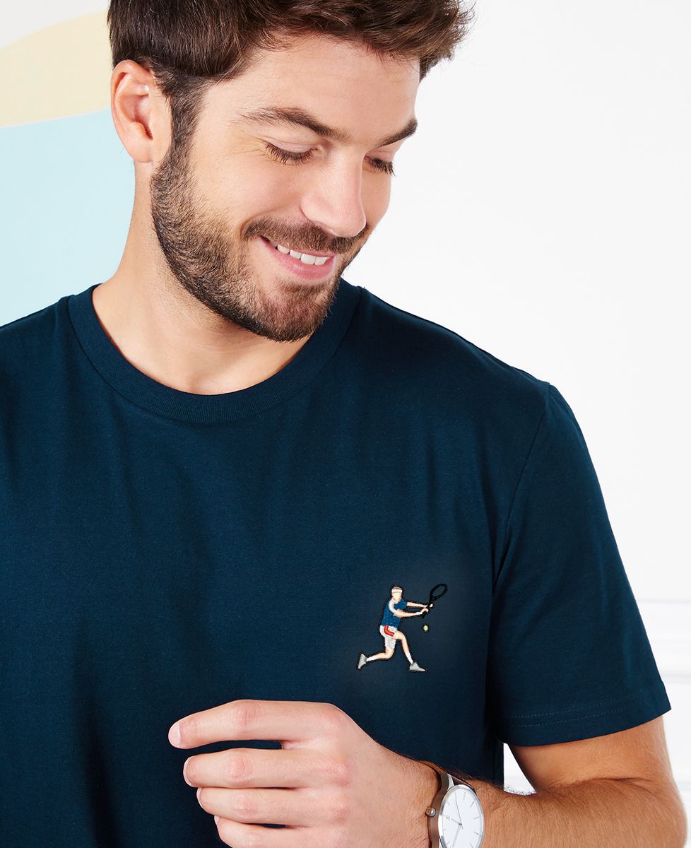 T-Shirt für Männer Tennisman (bestickt) - Sport