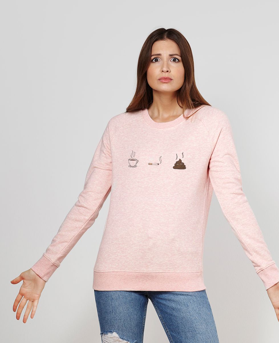 Sweatshirt femme Café clope caca