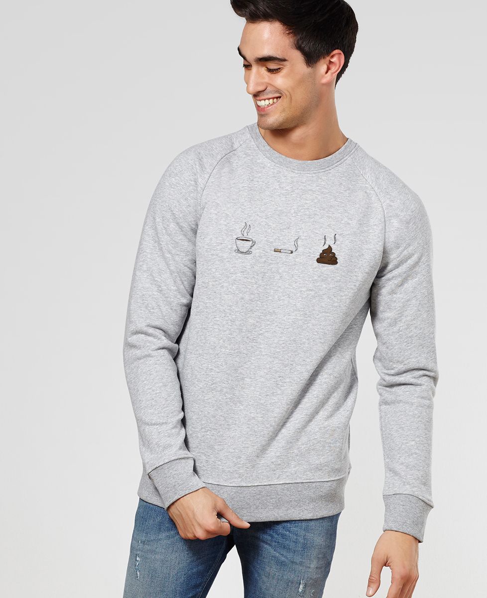 Sweatshirt homme Café clope caca