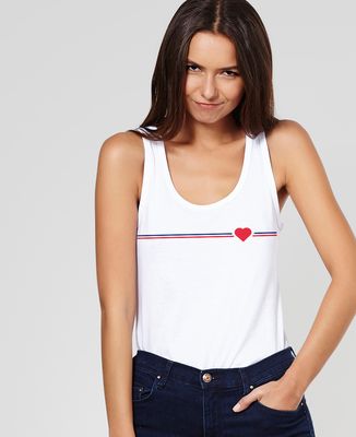 Débardeur femme Supporter coeur