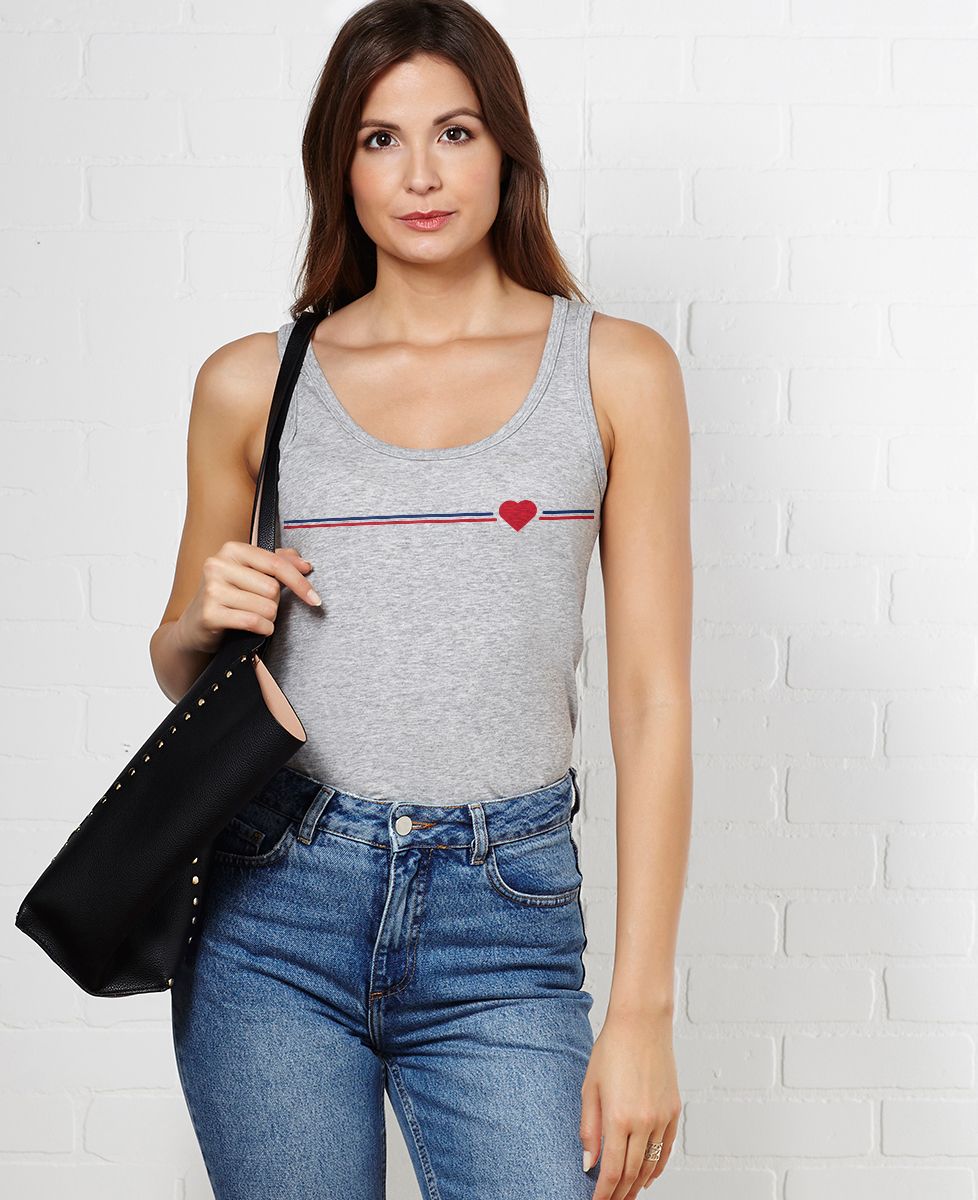 Débardeur femme Supporter coeur