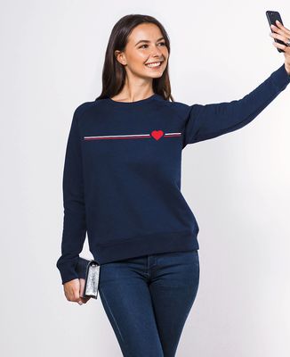 Sweatshirt femme Supporter coeur - Cadeaux Couple