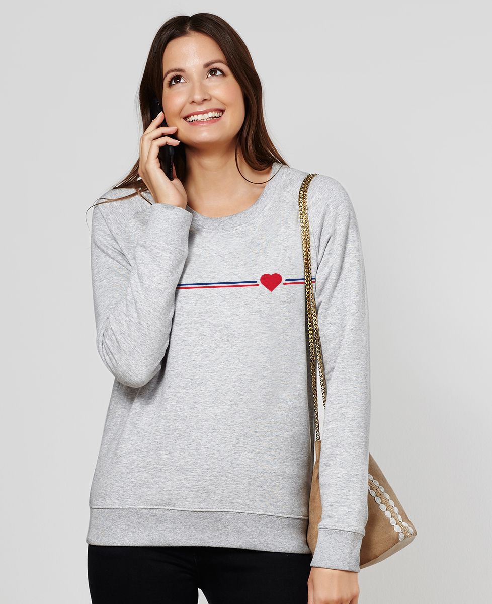 Sweatshirt femme Supporter coeur
