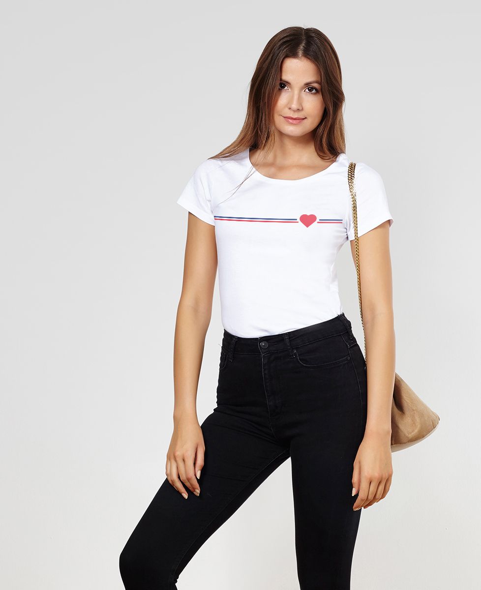 T-Shirt femme Supporter coeur