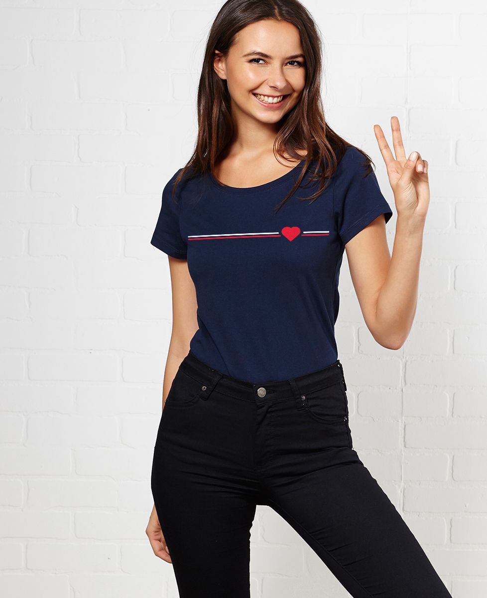 T-Shirt femme Supporter coeur