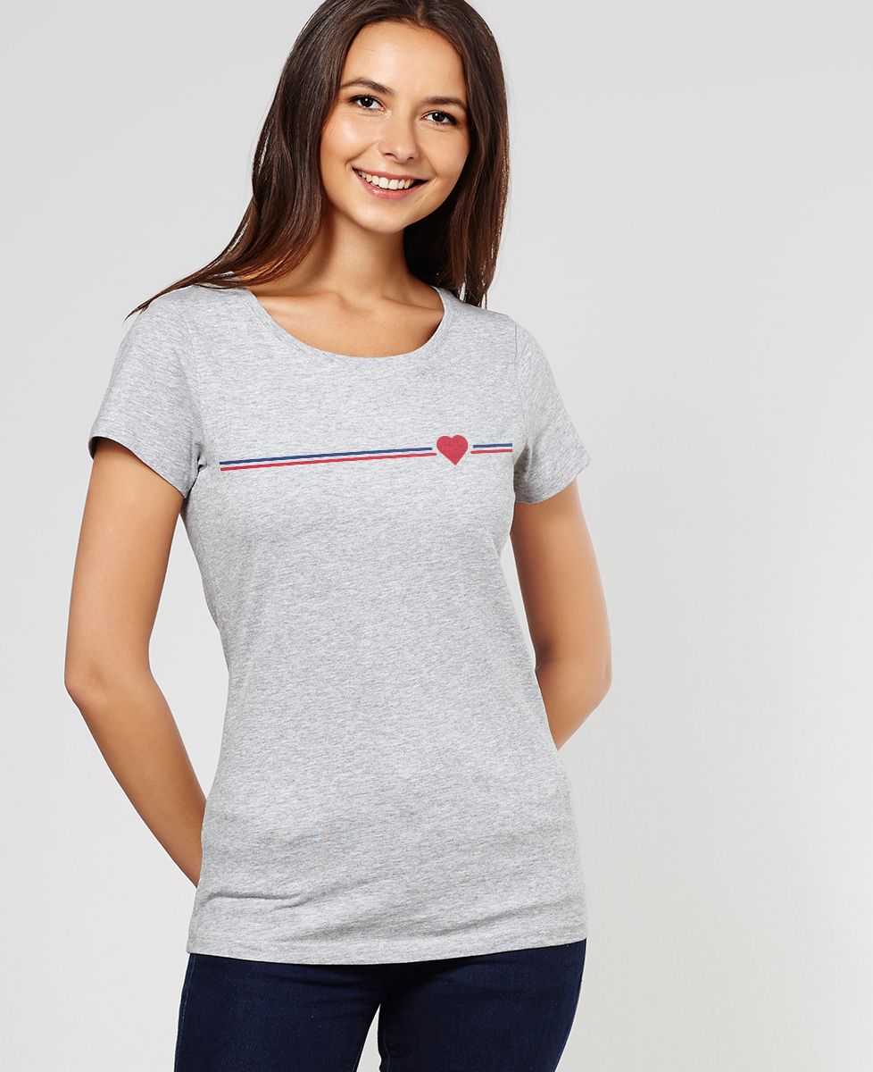 T-Shirt femme Supporter coeur
