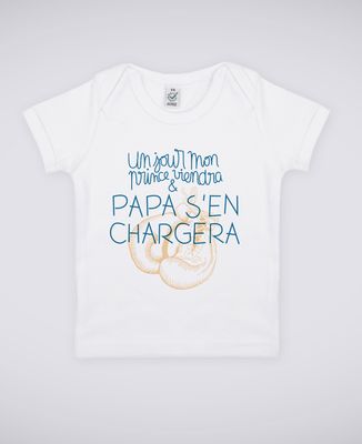 T-Shirt bébé Un jour mon prince viendra