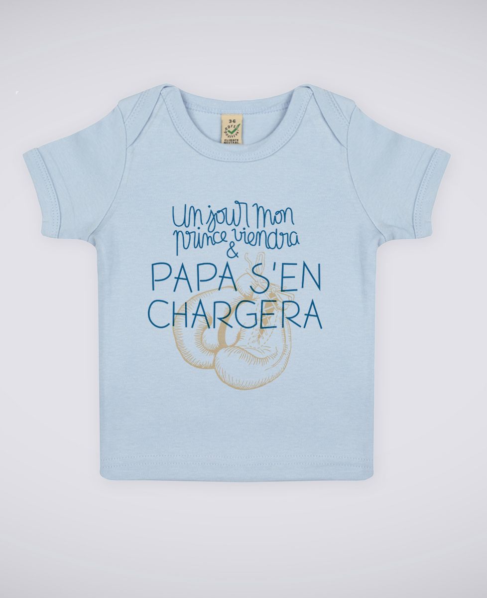 T-Shirt bébé Un jour mon prince viendra