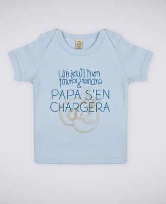 T-Shirt bébé Un jour mon prince viendra