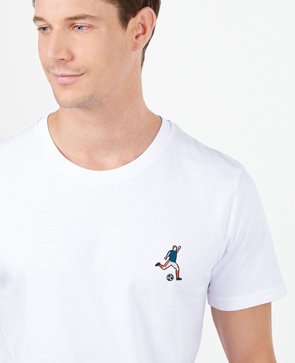 T-shirt homme Footballeur (brodé) - Sport, Football