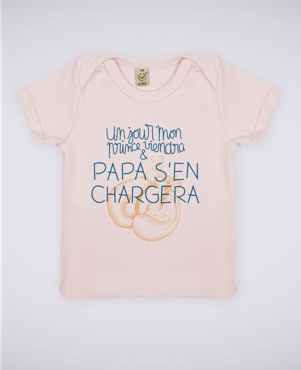 T-Shirt bébé Un jour mon prince viendra